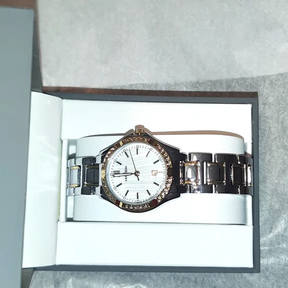 Armitron Women's Watch, Brand NEW with Box, Silver and Gold - Picture 2 of 7